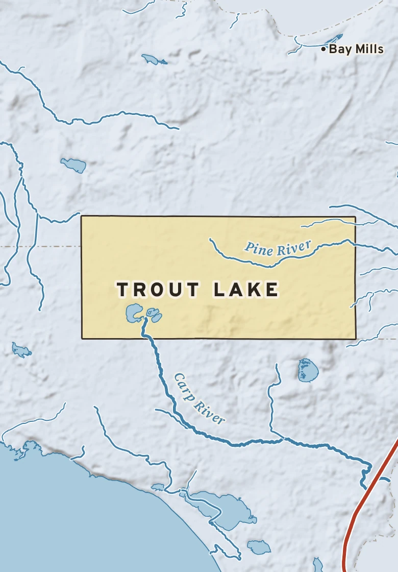 Atlas plate of Trout Lake, Michigan.