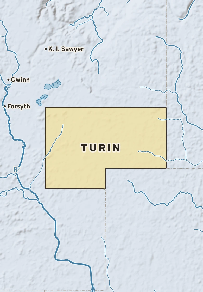 Atlas plate of Turin, Michigan.