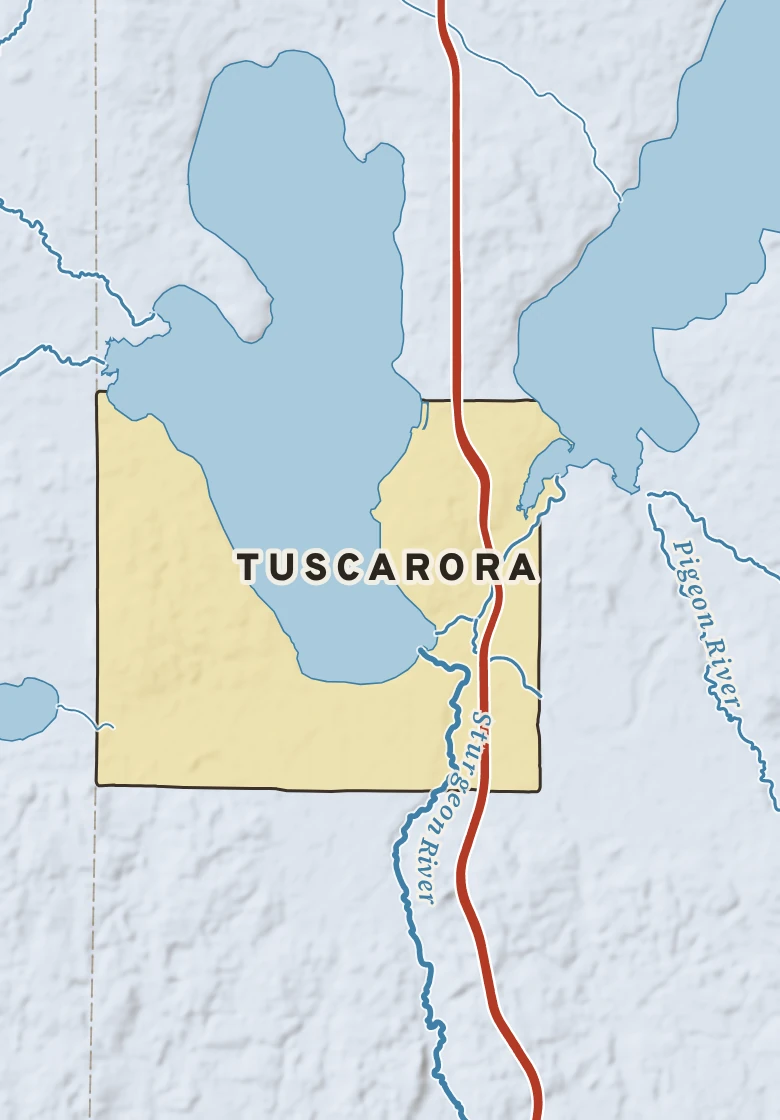 Atlas plate of Tuscarora, Michigan.