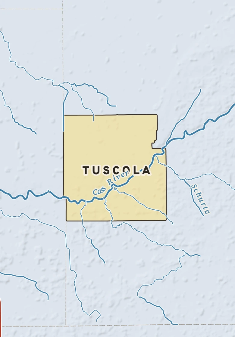 Atlas plate of Tuscola, Michigan.