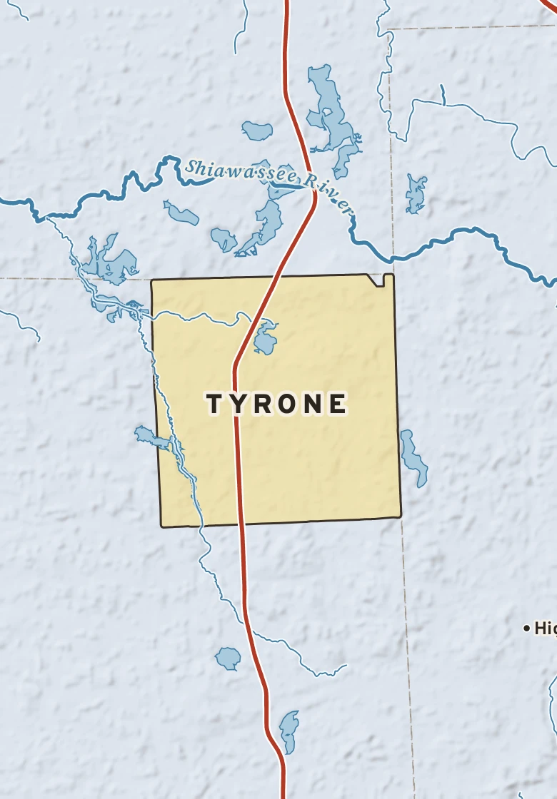 Atlas plate of Tyrone, Michigan.
