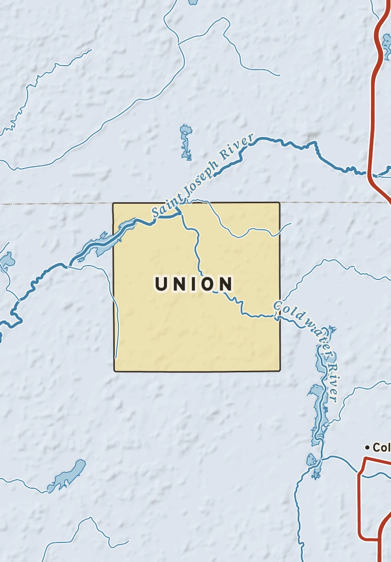 Atlas plate of Union, Michigan.