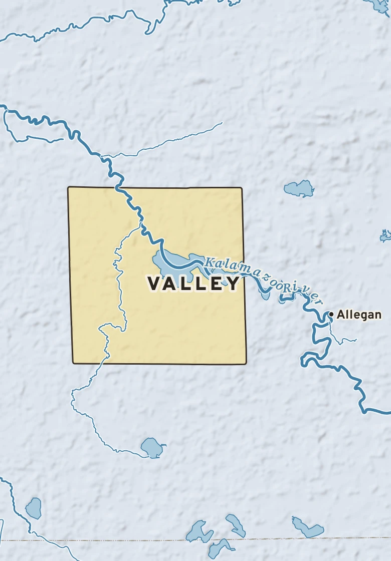 Atlas plate of Valley, Michigan.