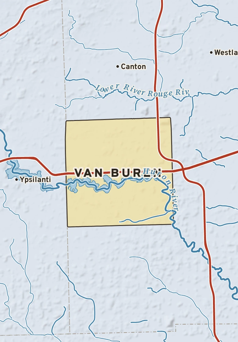 Atlas plate of Van Buren, Michigan.