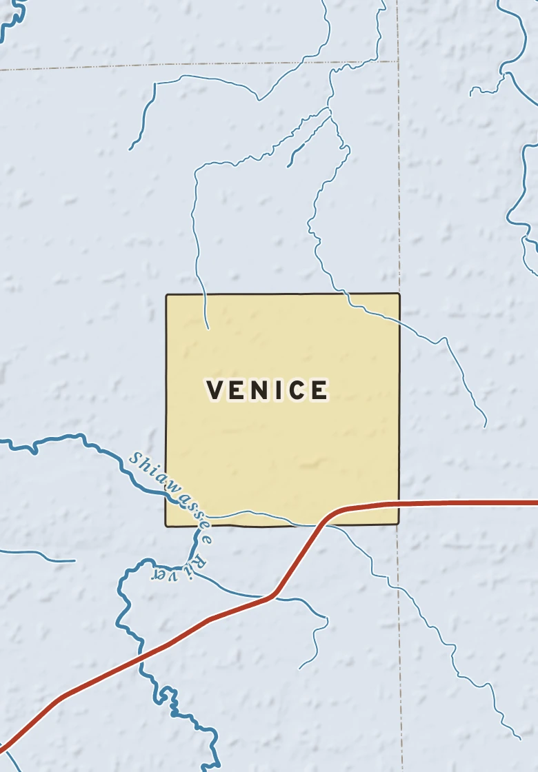 Atlas plate of Venice, Michigan.