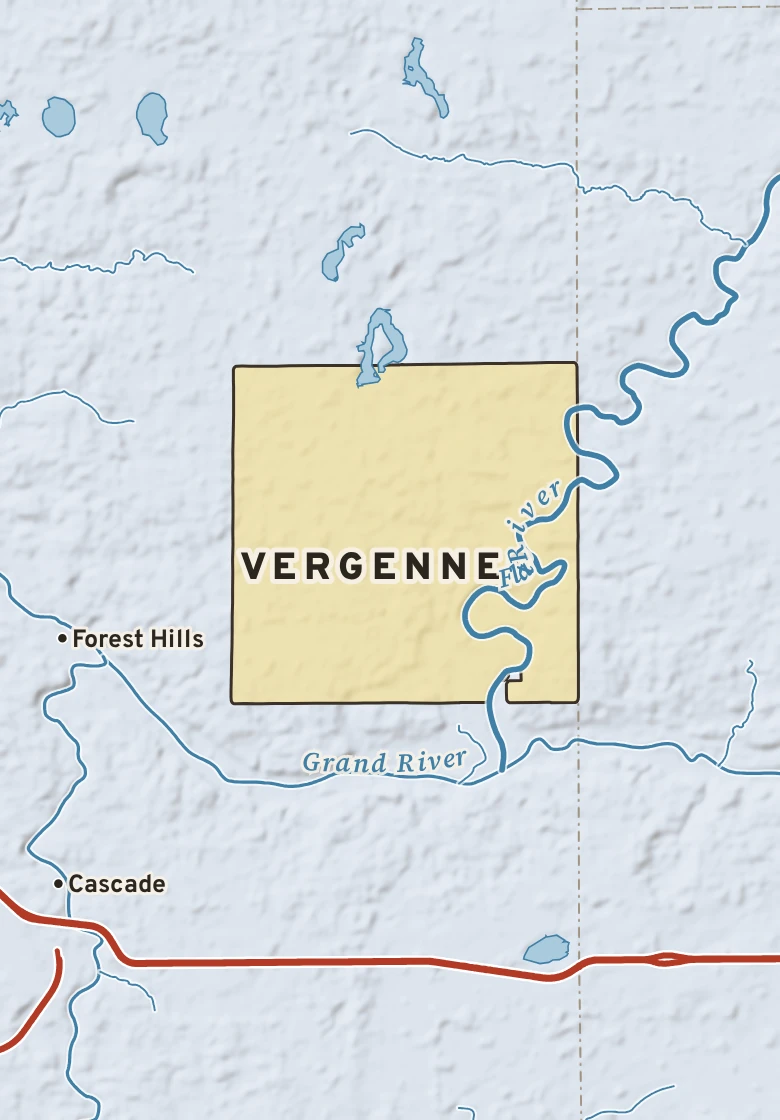 Atlas plate of Vergennes, Michigan.
