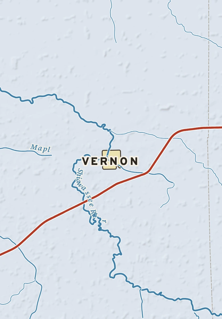 Atlas plate of Vernon, Michigan.