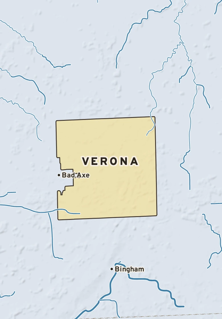 Atlas plate of Verona, Michigan.