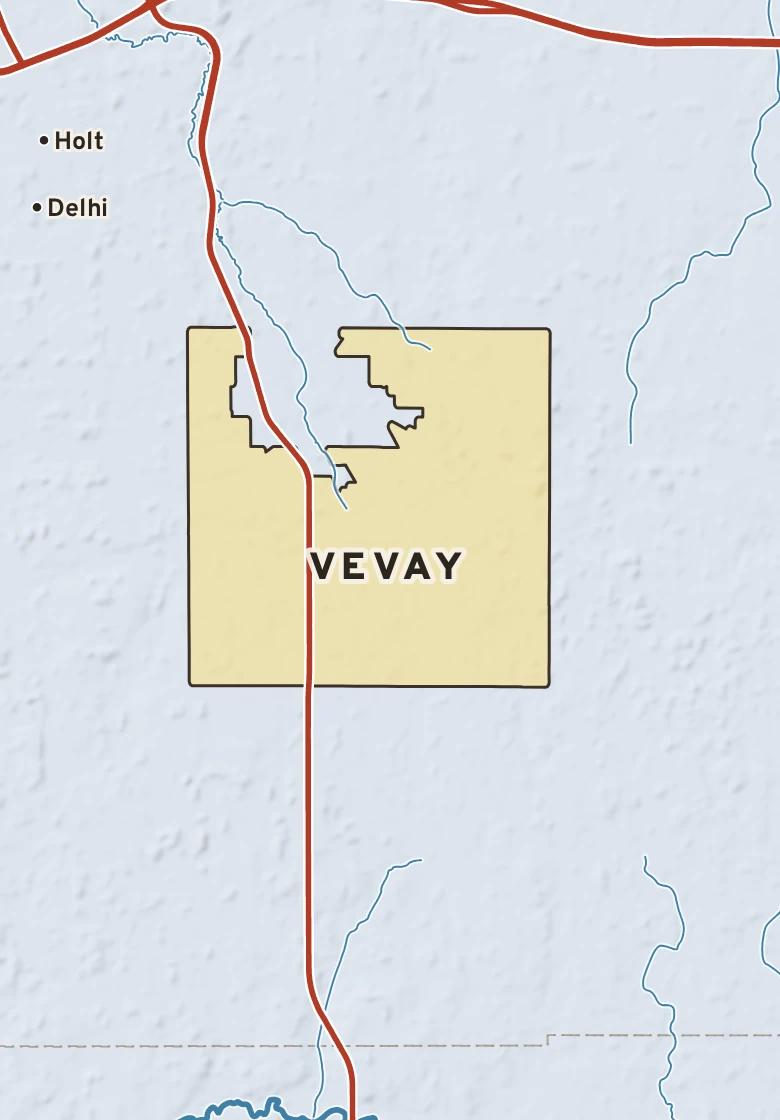 Atlas plate of Vevay, Michigan.