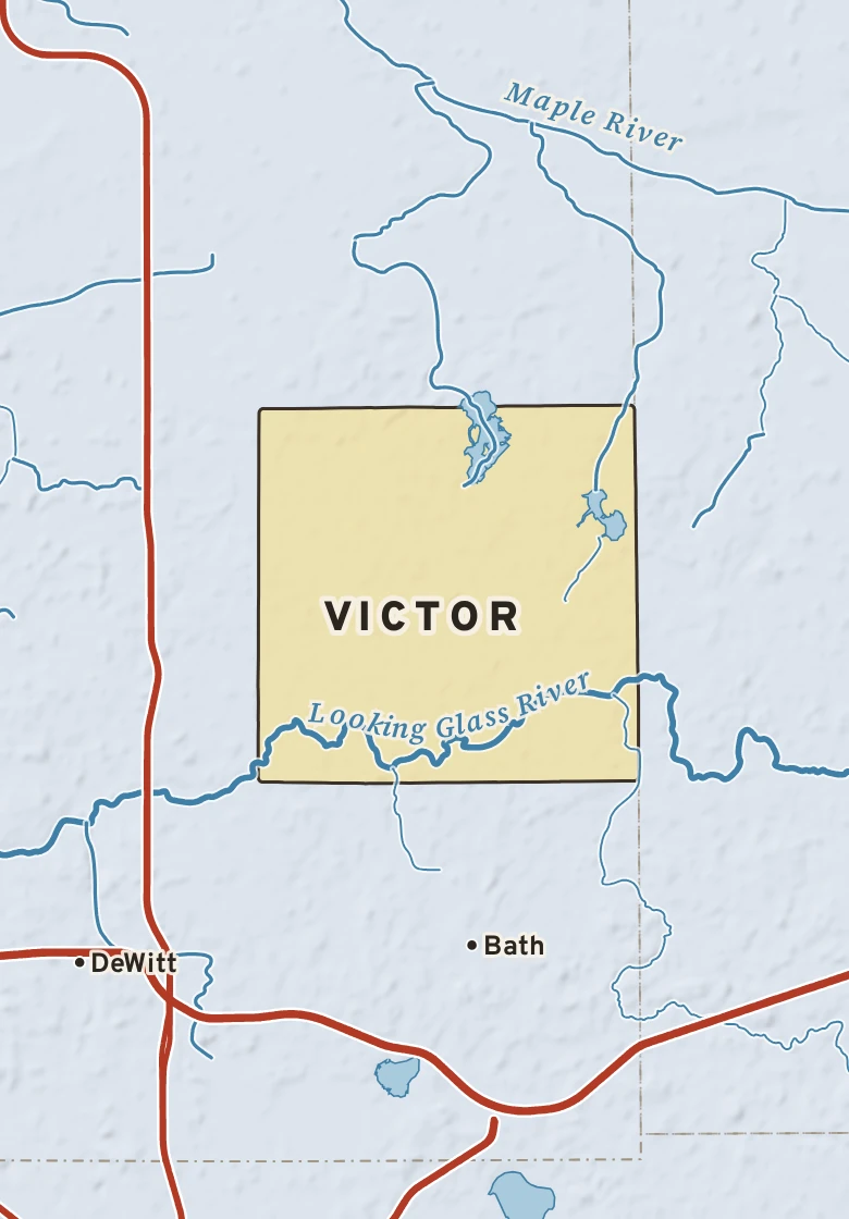 Atlas plate of Victor, Michigan.