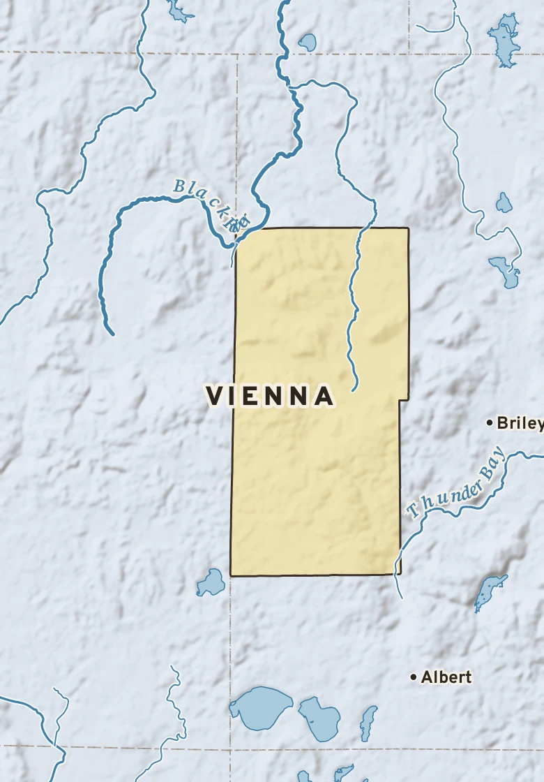 Atlas plate of Vienna, Michigan.