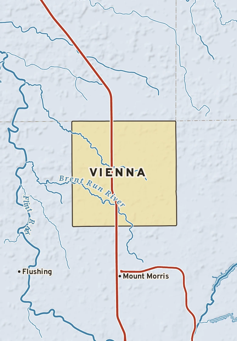 Atlas plate of Vienna, Michigan.
