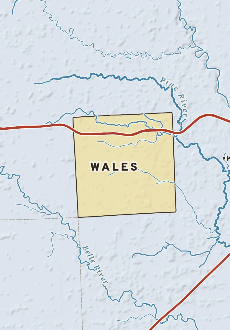 Atlas plate of Wales, Michigan.
