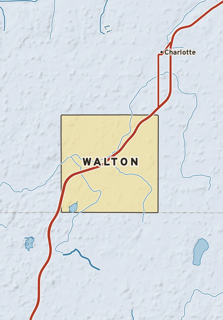 Atlas plate of Walton, Michigan.