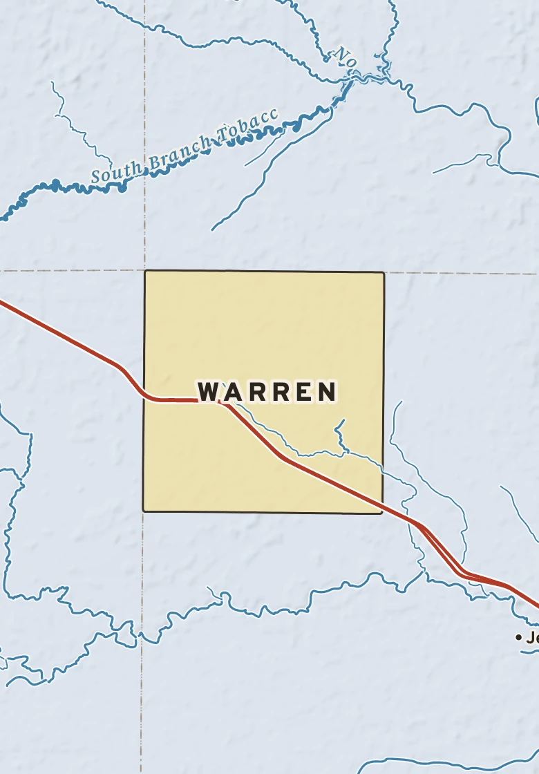 Atlas plate of Warren, Michigan.