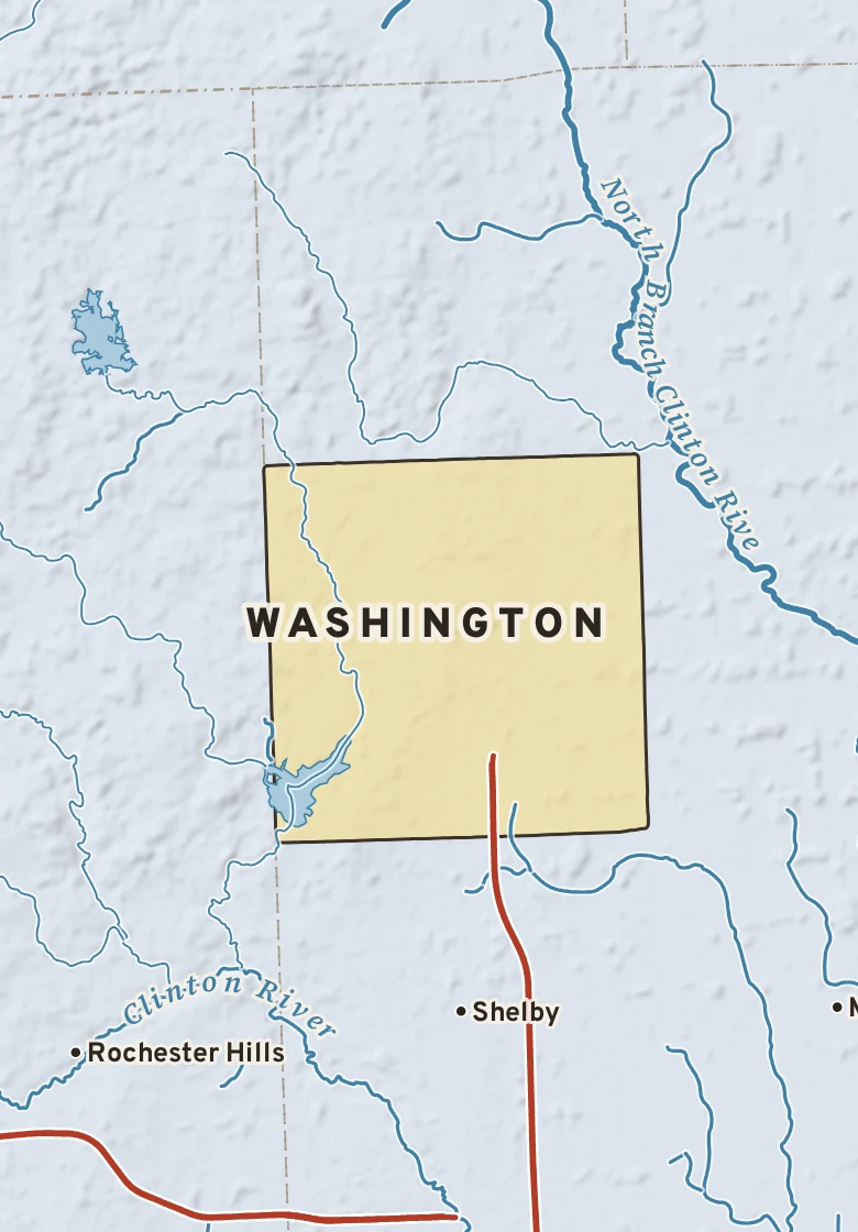 Atlas plate of Washington, Michigan.