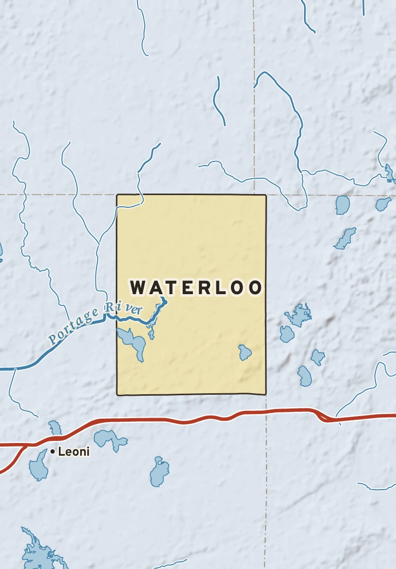 Atlas plate of Waterloo, Michigan.