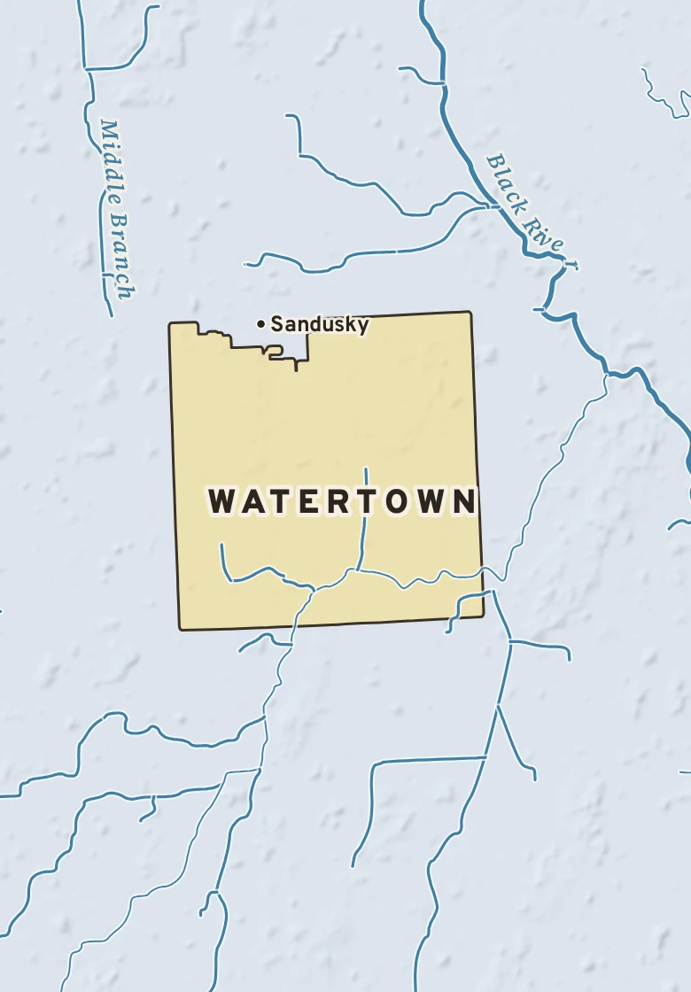 Atlas plate of Watertown, Michigan.