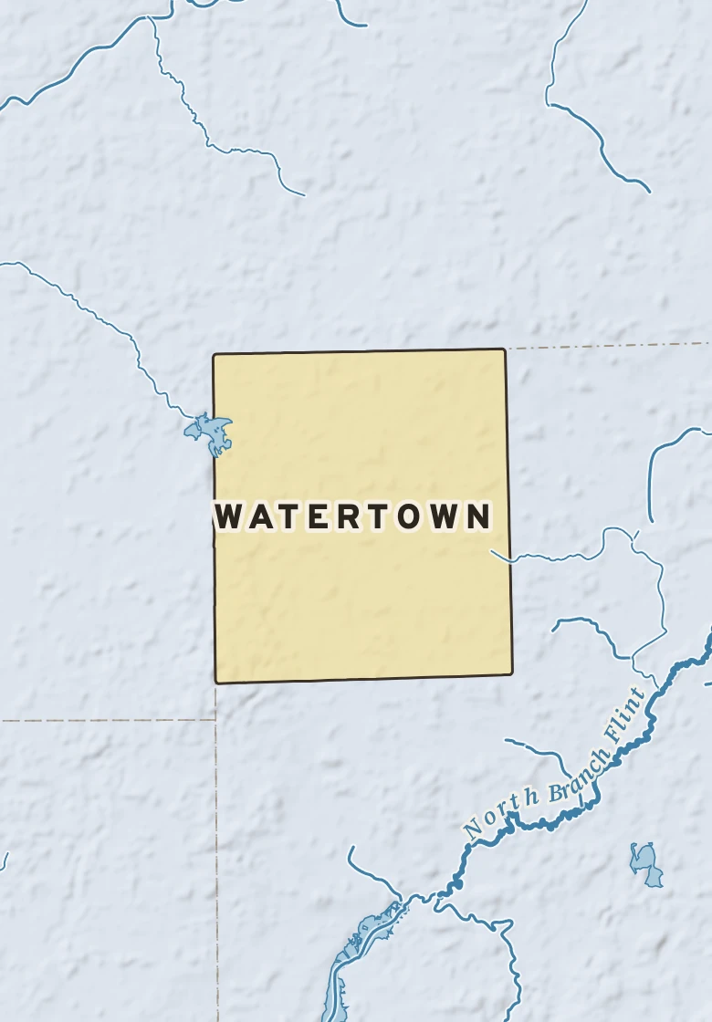 Atlas plate of Watertown, Michigan.