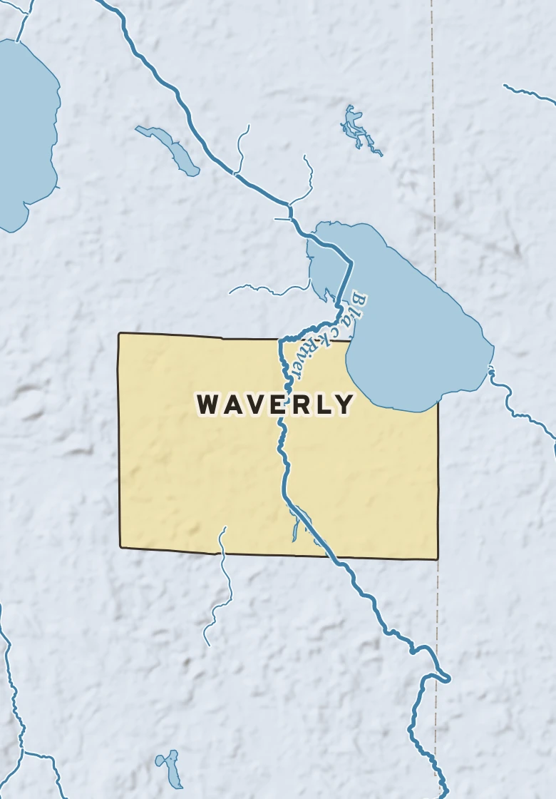 Atlas plate of Waverly, Michigan.