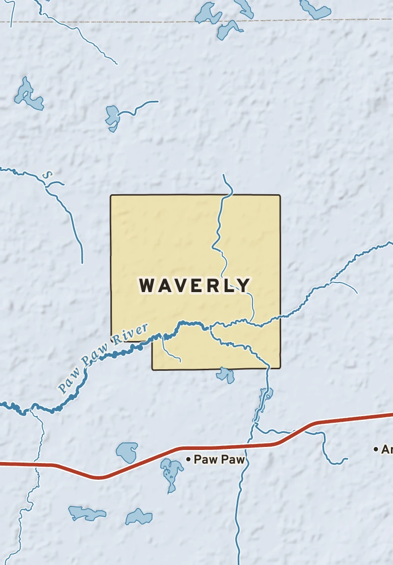 Atlas plate of Waverly, Michigan.