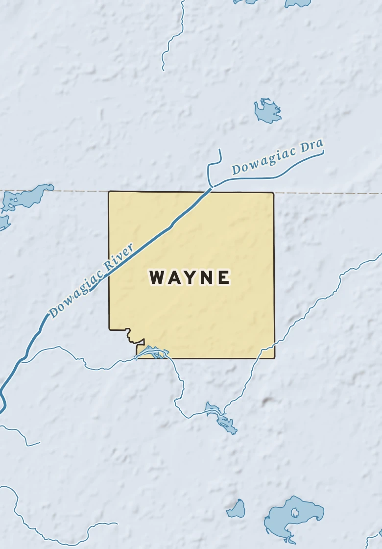 Atlas plate of Wayne, Michigan.