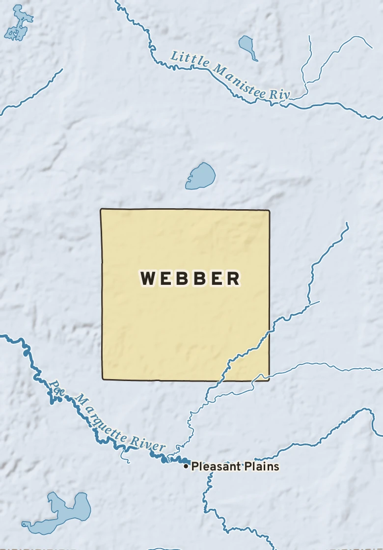 Atlas plate of Webber, Michigan.