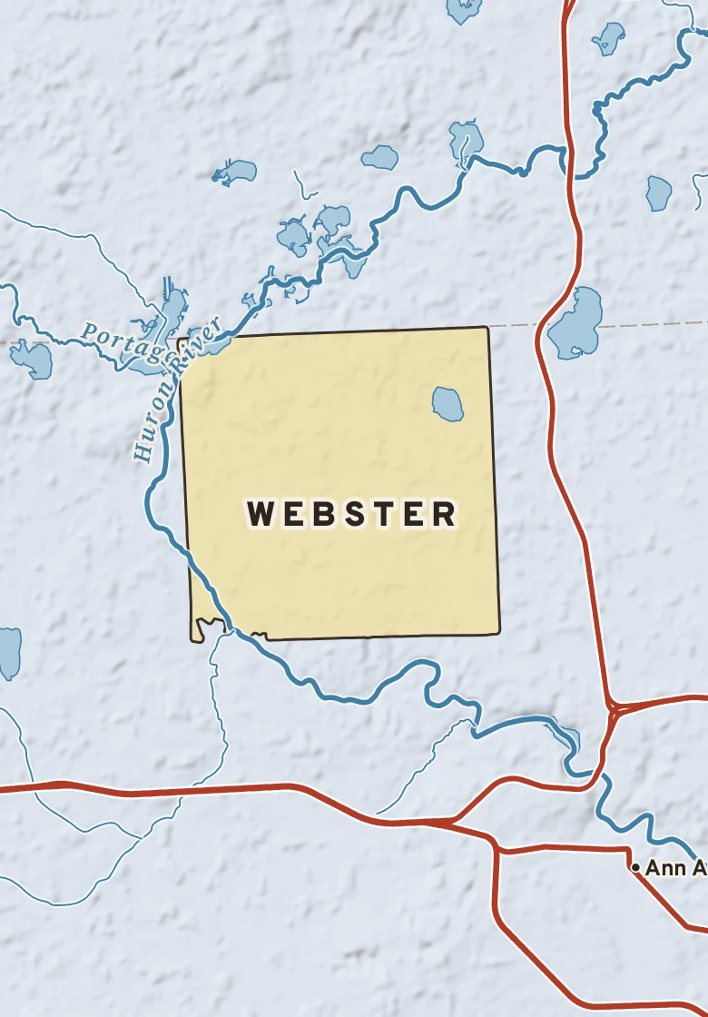 Atlas plate of Webster, Michigan.