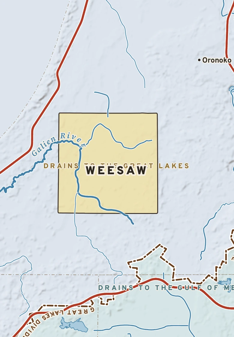 Atlas plate of Weesaw, Michigan.
