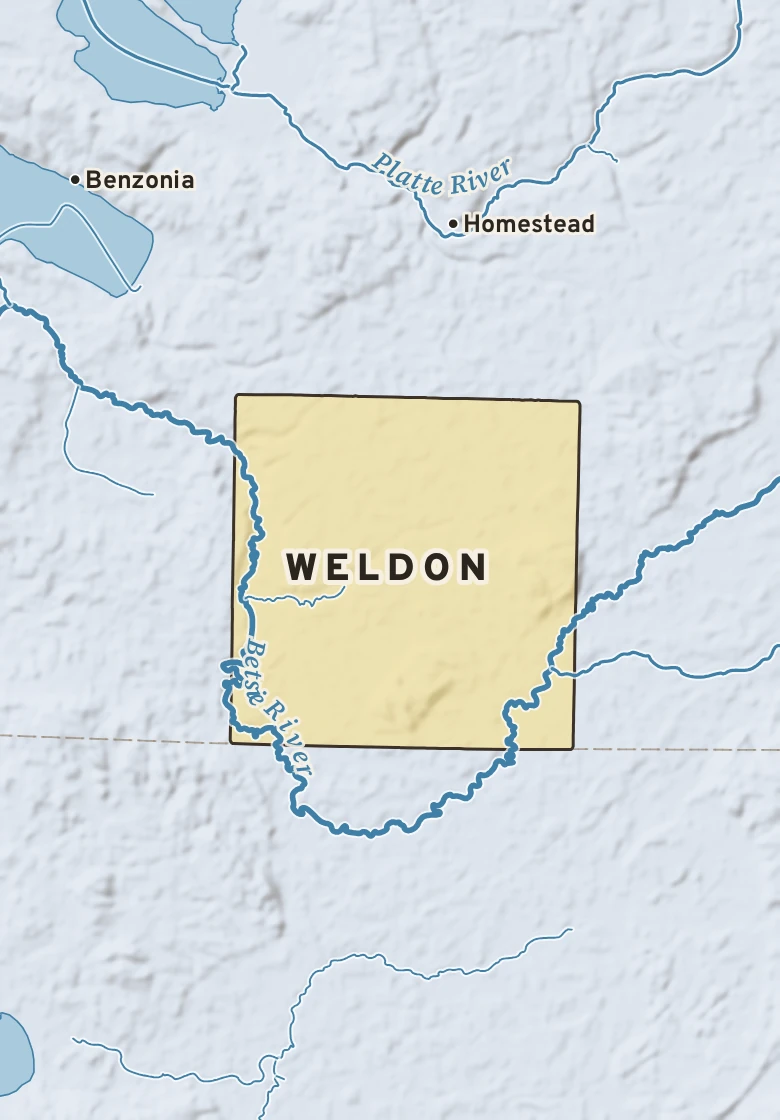 Atlas plate of Weldon, Michigan.