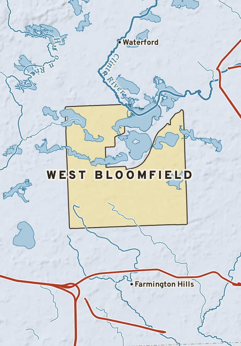 Atlas plate of West Bloomfield, Michigan.