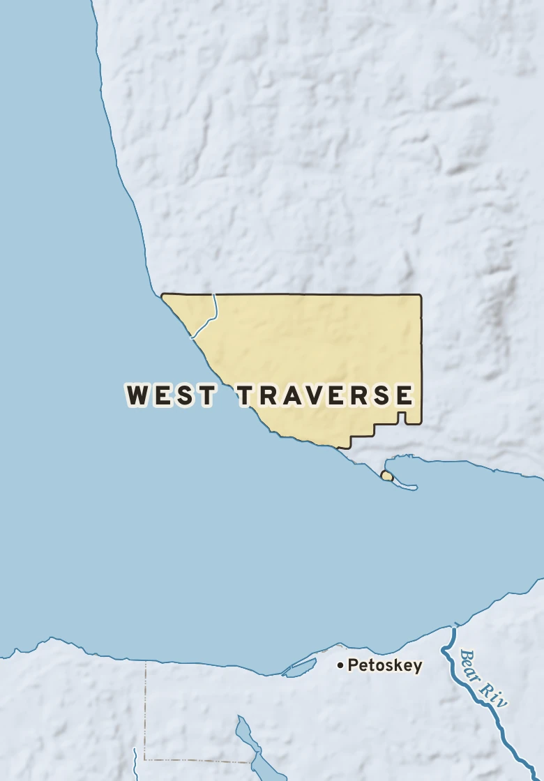 Atlas plate of West Traverse, Michigan.
