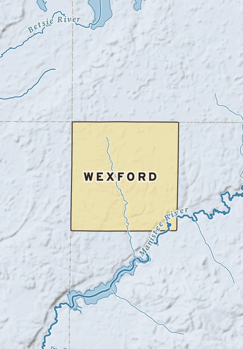Atlas plate of Wexford, Michigan.