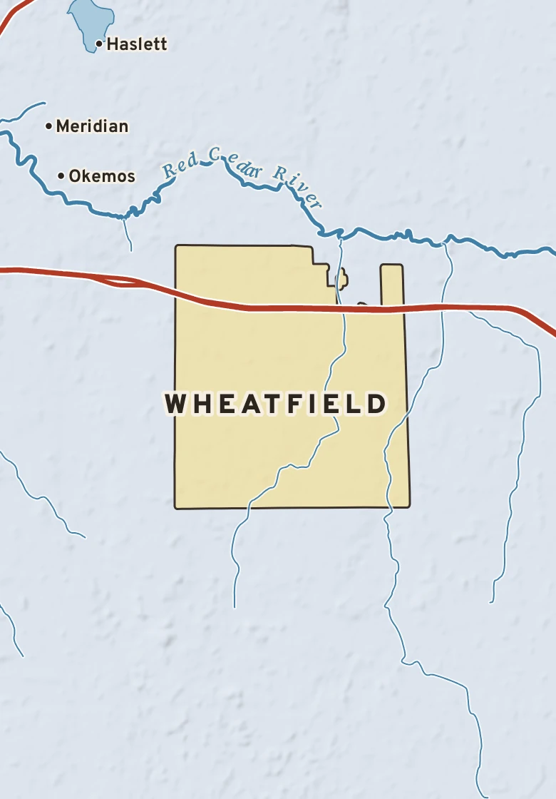 Atlas plate of Wheatfield, Michigan.