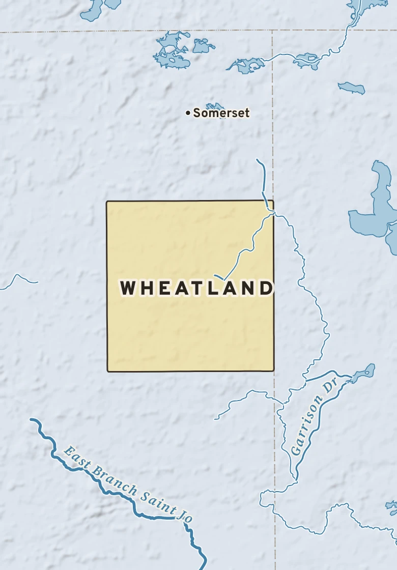 Atlas plate of Wheatland, Michigan.