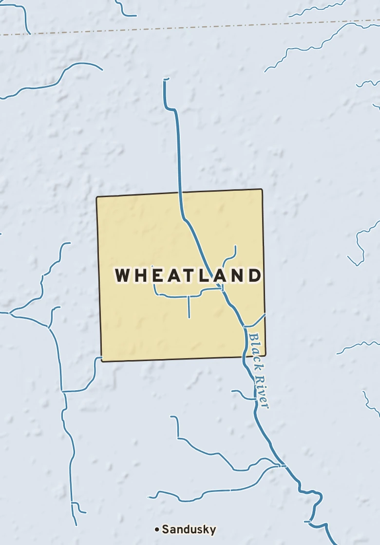 Atlas plate of Wheatland, Michigan.