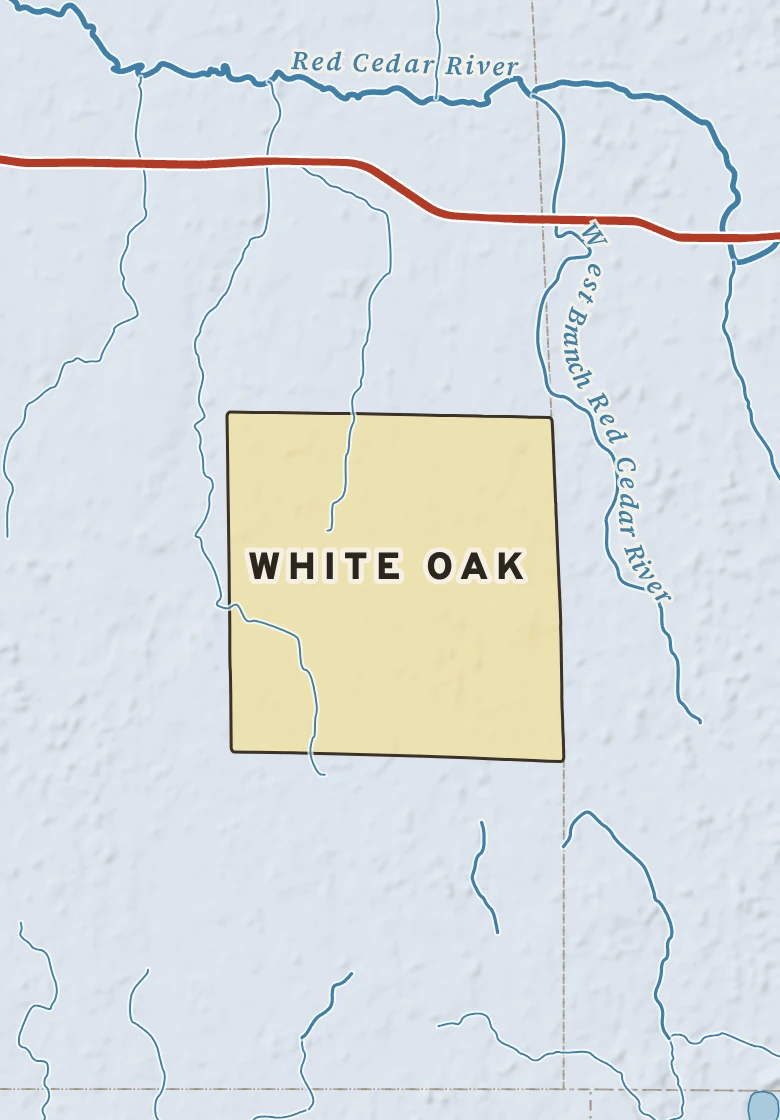 Atlas plate of White Oak, Michigan.