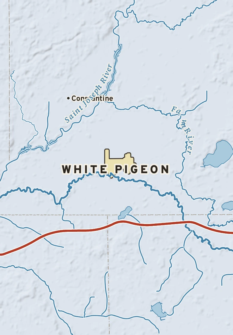 Atlas plate of White Pigeon, Michigan.