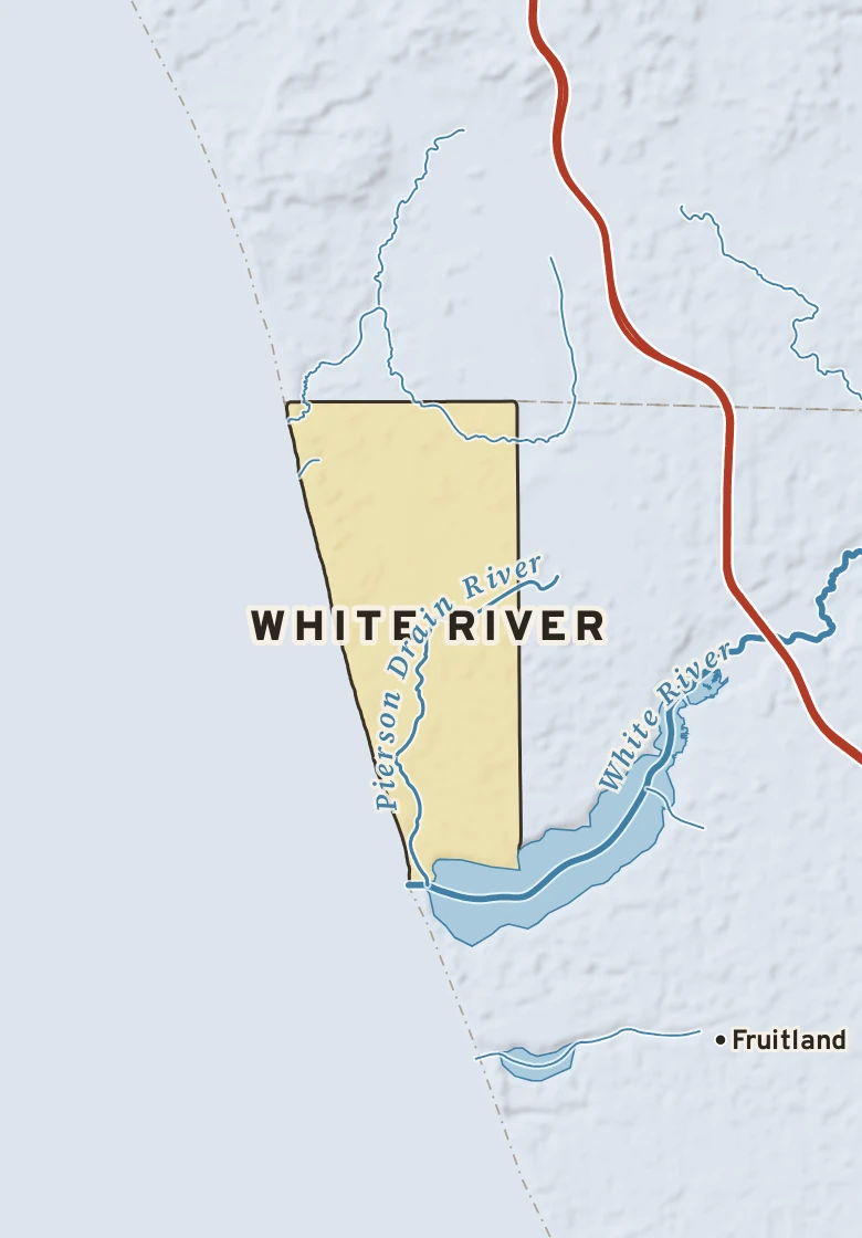 Atlas plate of White River, Michigan.