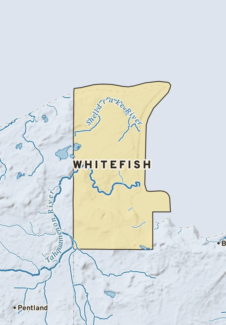 Atlas plate of Whitefish, Michigan.