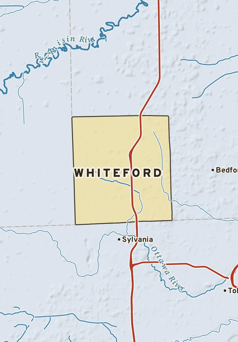 Atlas plate of Whiteford, Michigan.