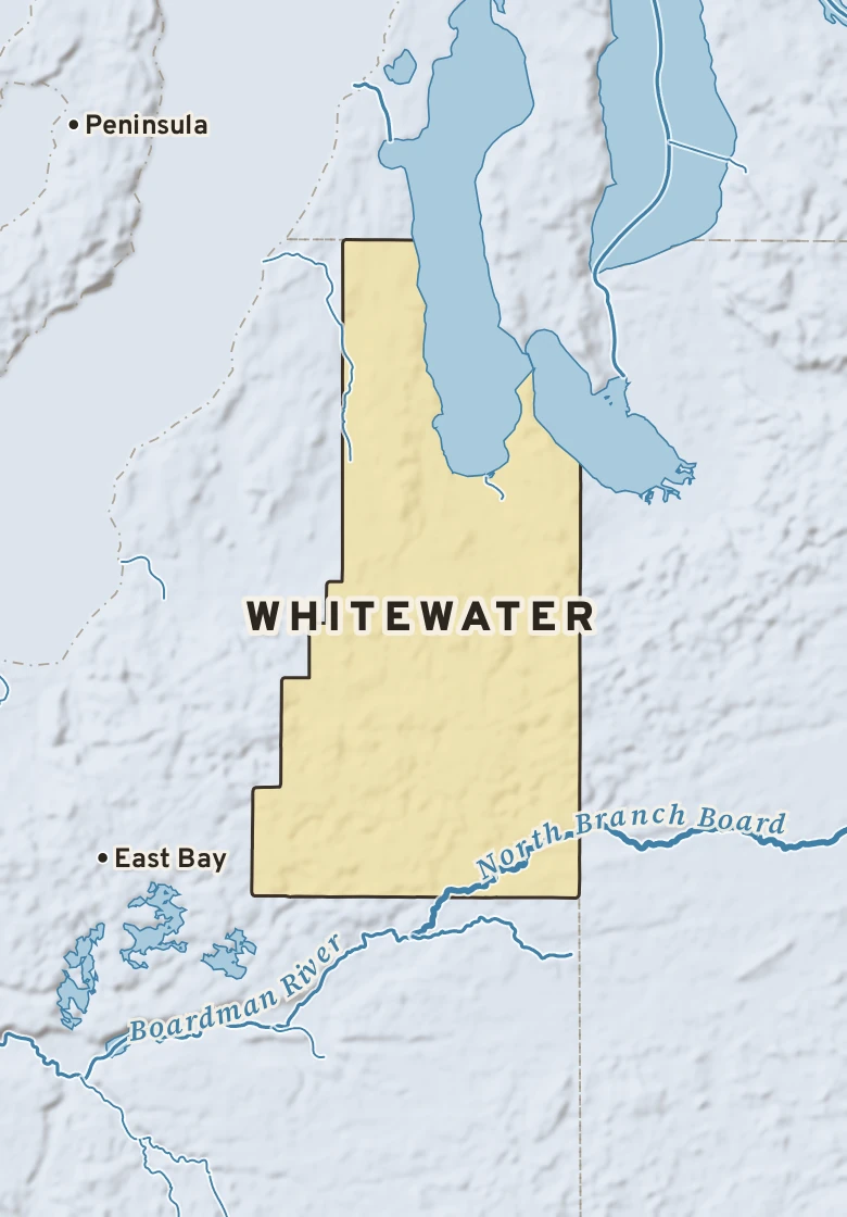 Atlas plate of Whitewater, Michigan.