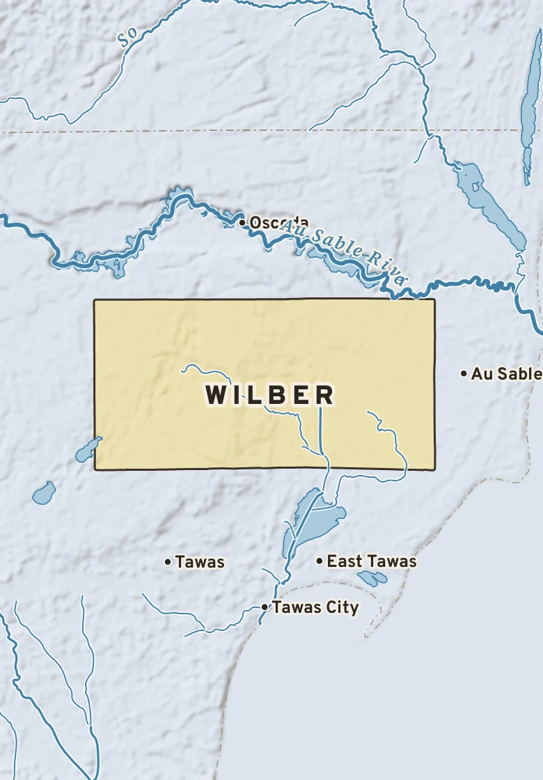 Atlas plate of Wilber, Michigan.