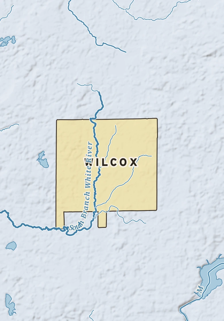 Atlas plate of Wilcox, Michigan.