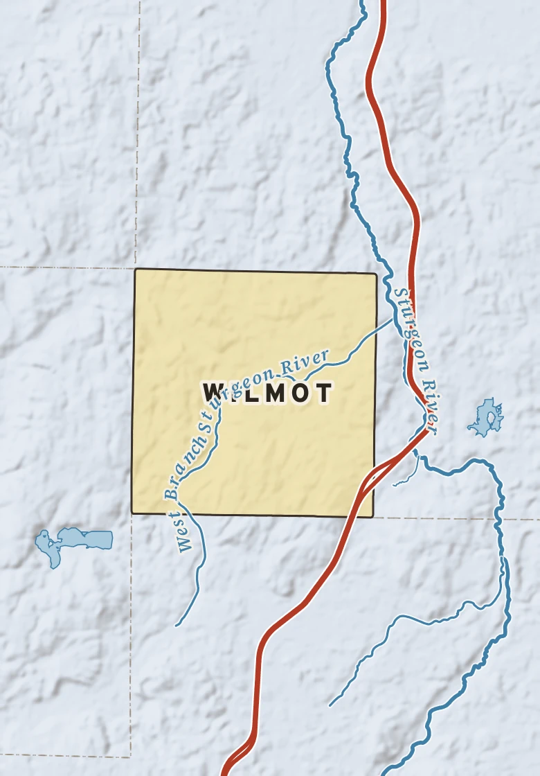 Atlas plate of Wilmot, Michigan.