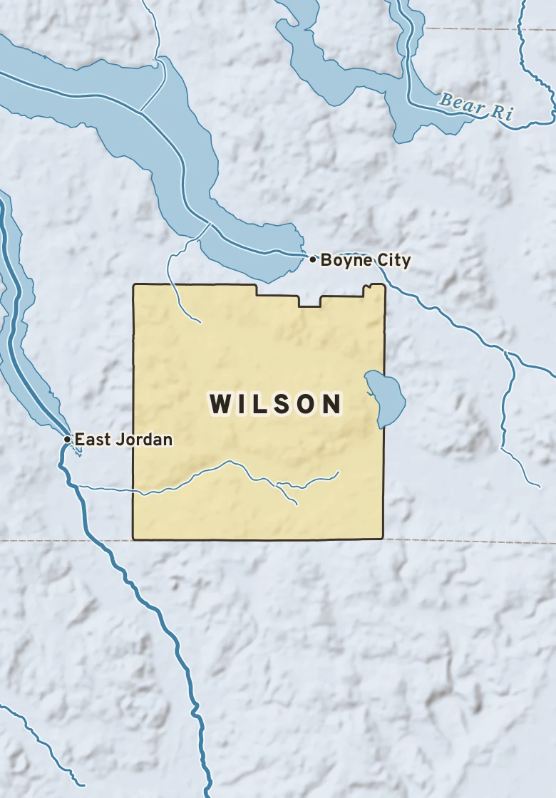 Atlas plate of Wilson, Michigan.