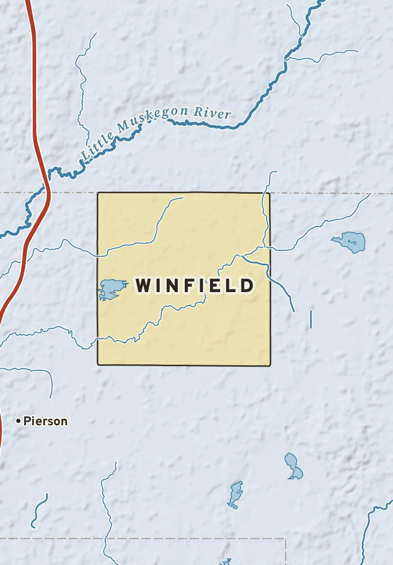 Atlas plate of Winfield, Michigan.