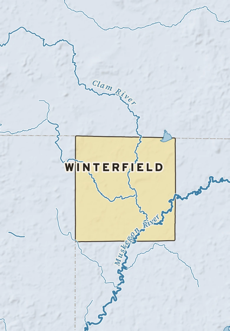 Atlas plate of Winterfield, Michigan.