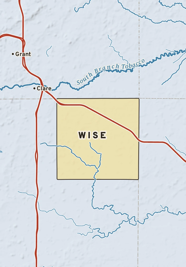 Atlas plate of Wise, Michigan.