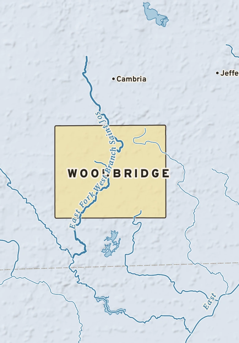 Atlas plate of Woodbridge, Michigan.